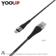 Kép 1/4 - YOOUP L02 Munificent töltő adatkábel Micro-USB (fekete)