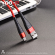 Kép 3/3 - YOOUP L02 Munificent töltő adatkábel Micro-USB (piros)