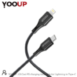 YOOUP L03 Cool PD töltő adatkábel Lightning (fekete)