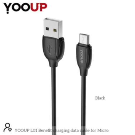 YOOUP L01 Benefit töltő adatkábel Micro-USB (fekete)